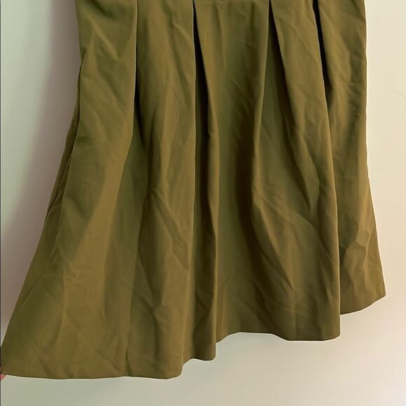 Sunny Girl Green Pleated A-Line Mini Dress size large (fits like medium) - Picture 6 of 11